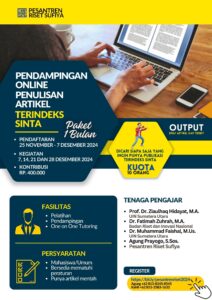 Pendampingan Online: Nulis Artikel Terindeks Sinta